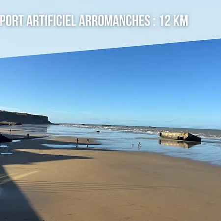 Daire L'air Marin Avec Belle Terrasse Vue Degagee Sejour Lumineux 10 Mn A Pied Et Centre En Bessin, Tous Commerces Et Restaurants, Proche Bayeux Et Omaha Port-en-Bessin-Huppain