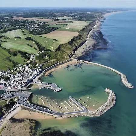 L'air Marin Avec Belle Terrasse Vue Degagee Sejour Lumineux 10 Mn A Pied Et Centre En Bessin, Tous Commerces Et Restaurants, Proche Bayeux Et Omaha פורט-אן-בסאן-אופאן